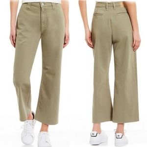 Commune Kyoto Wide Leg Hi Rise Frayed Crop Jeans